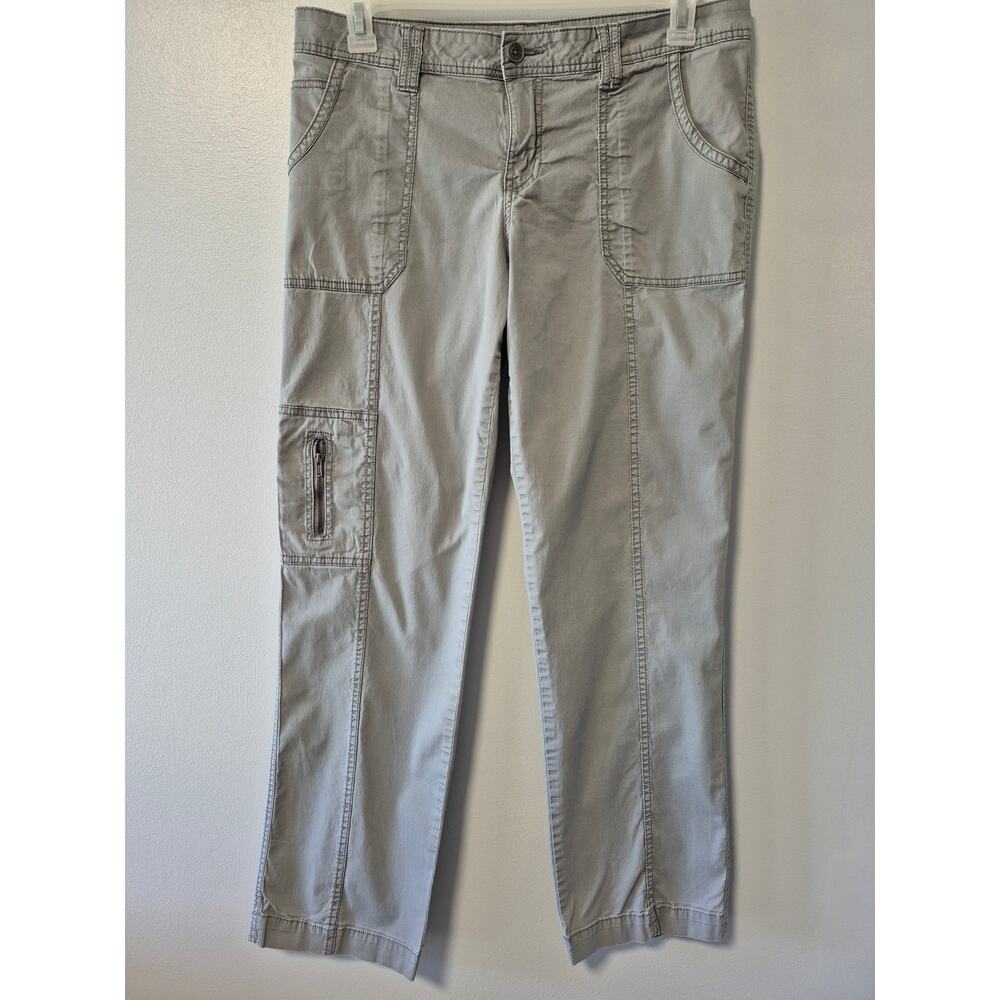 Sonoma Life + Style Womens Size 12 Straight Leg Mid-Rise Gray Cargo Pants